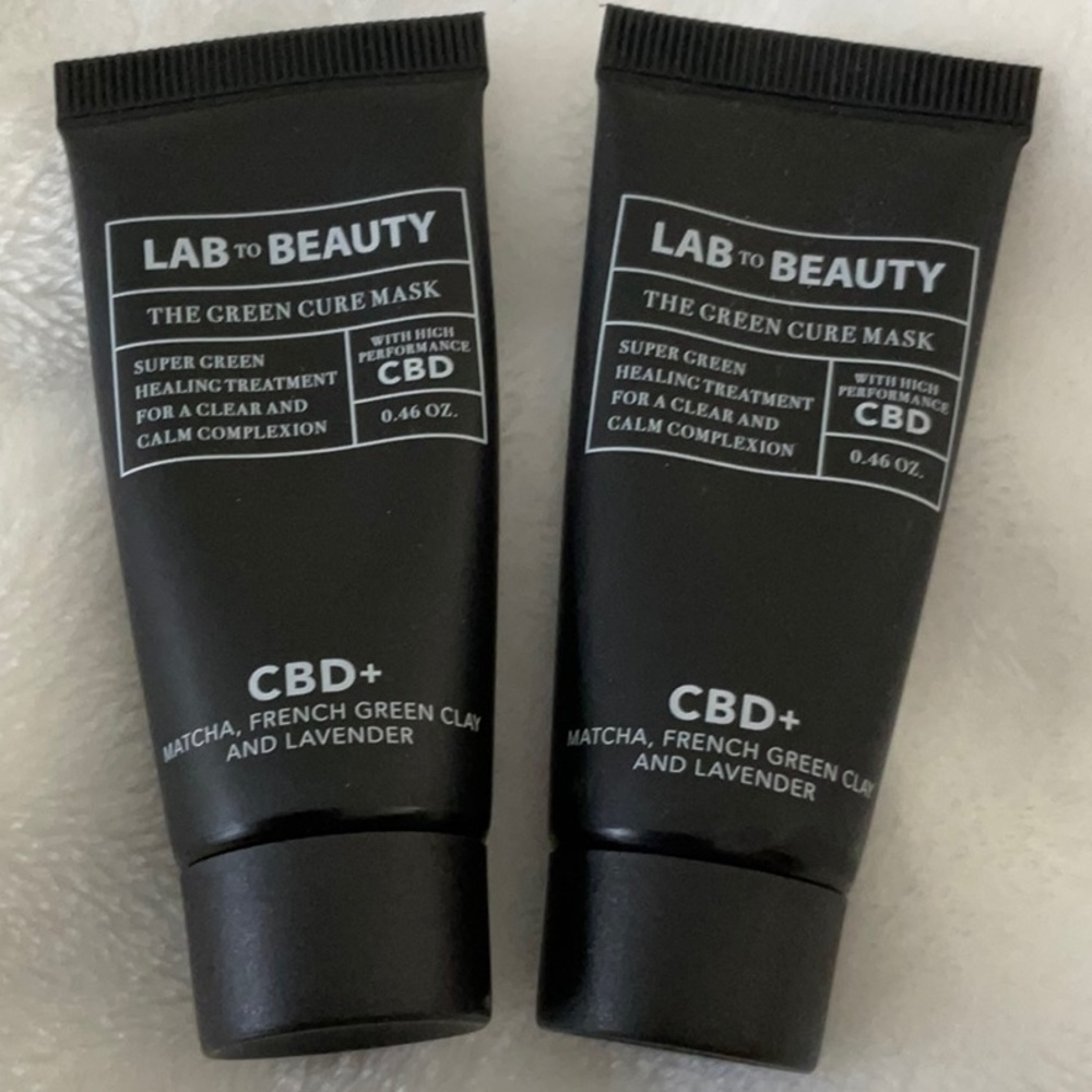 Lab to beauty green cure mask healing calm complexion 2 x .46 oz travel size NEW